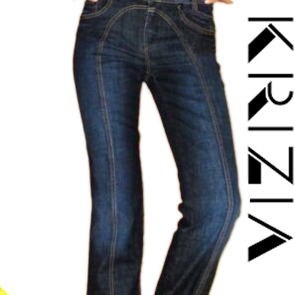 Jean Krizia Luxueux Imprimé – Taille W27 – Blanc – Neuf Avec Étiquettes (Valeur 345€)